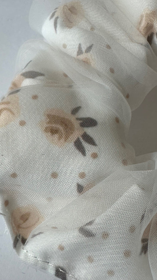 Double layered floral scrunchie