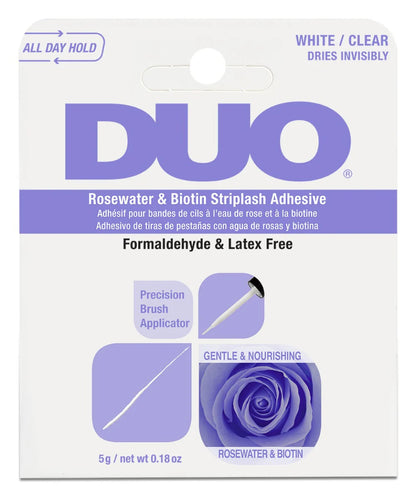 DUO Rosewater &amp; Biotin StripLash Adhesive – White/Clear