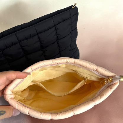 Quilted Puffy Makeup Bag