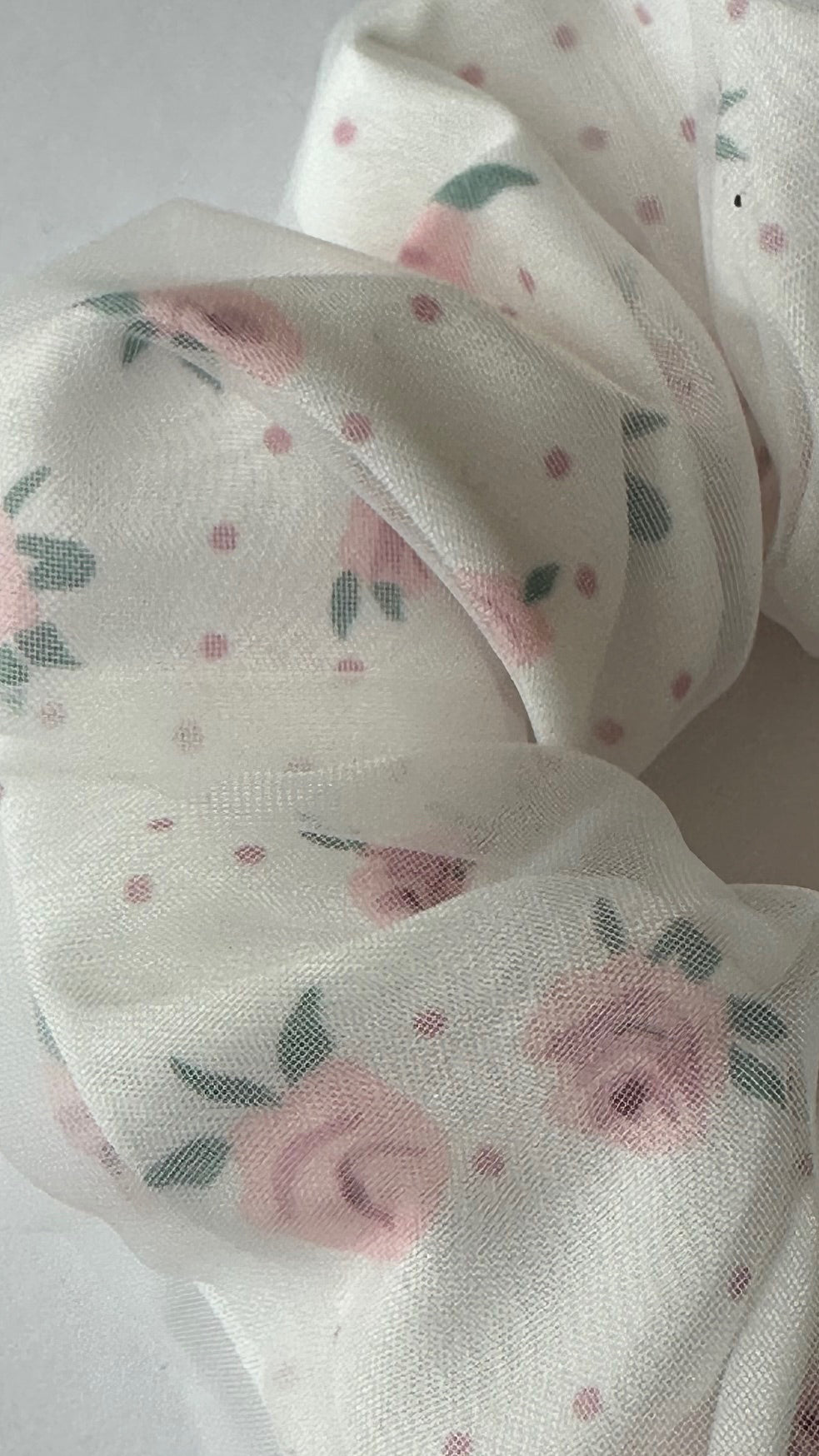 Double layered floral scrunchie