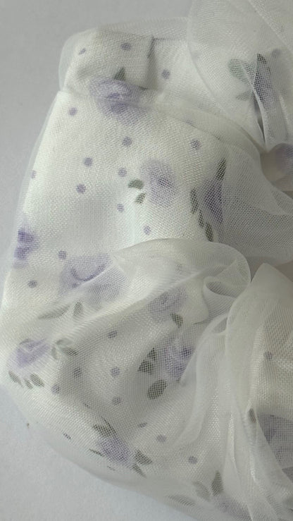 Double layered floral scrunchie
